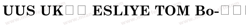 UUS UK楷体 ESLIYE TOM Bo字体转换